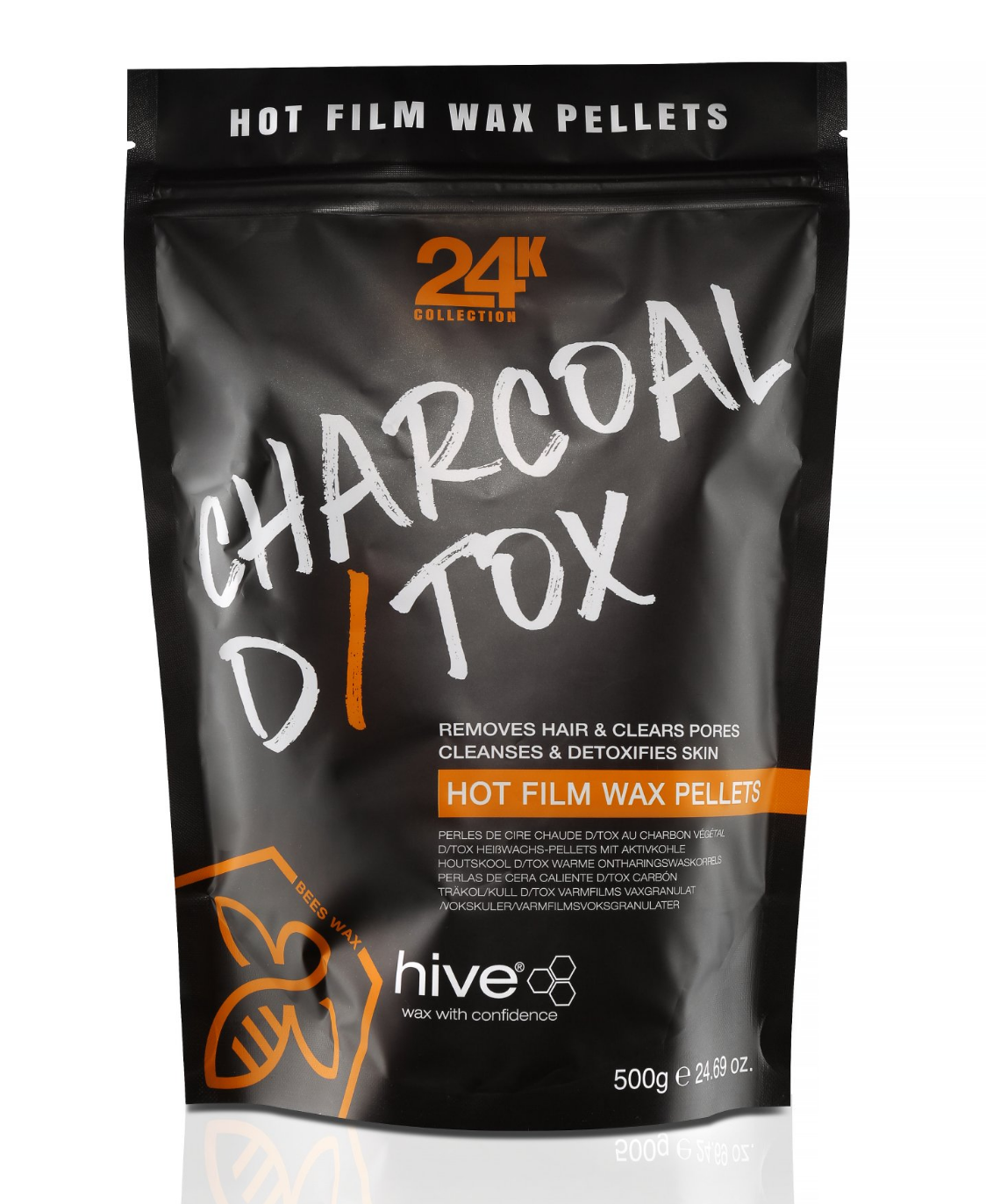 Hive reveal Charcoal wax with Pure White Beeswax