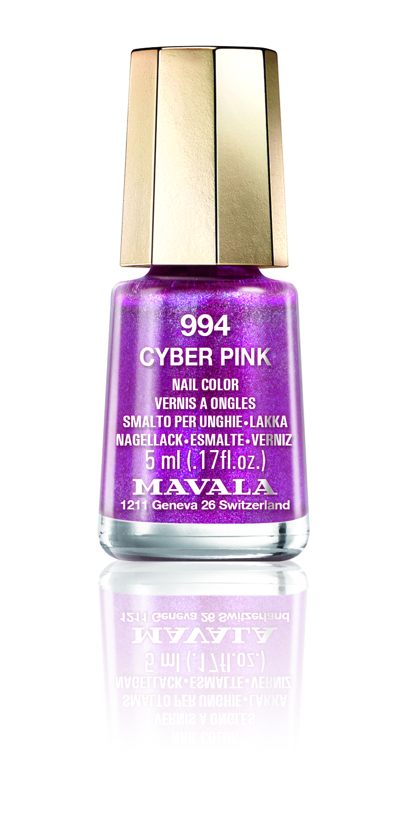 Mavala Cyber Pink nail polish