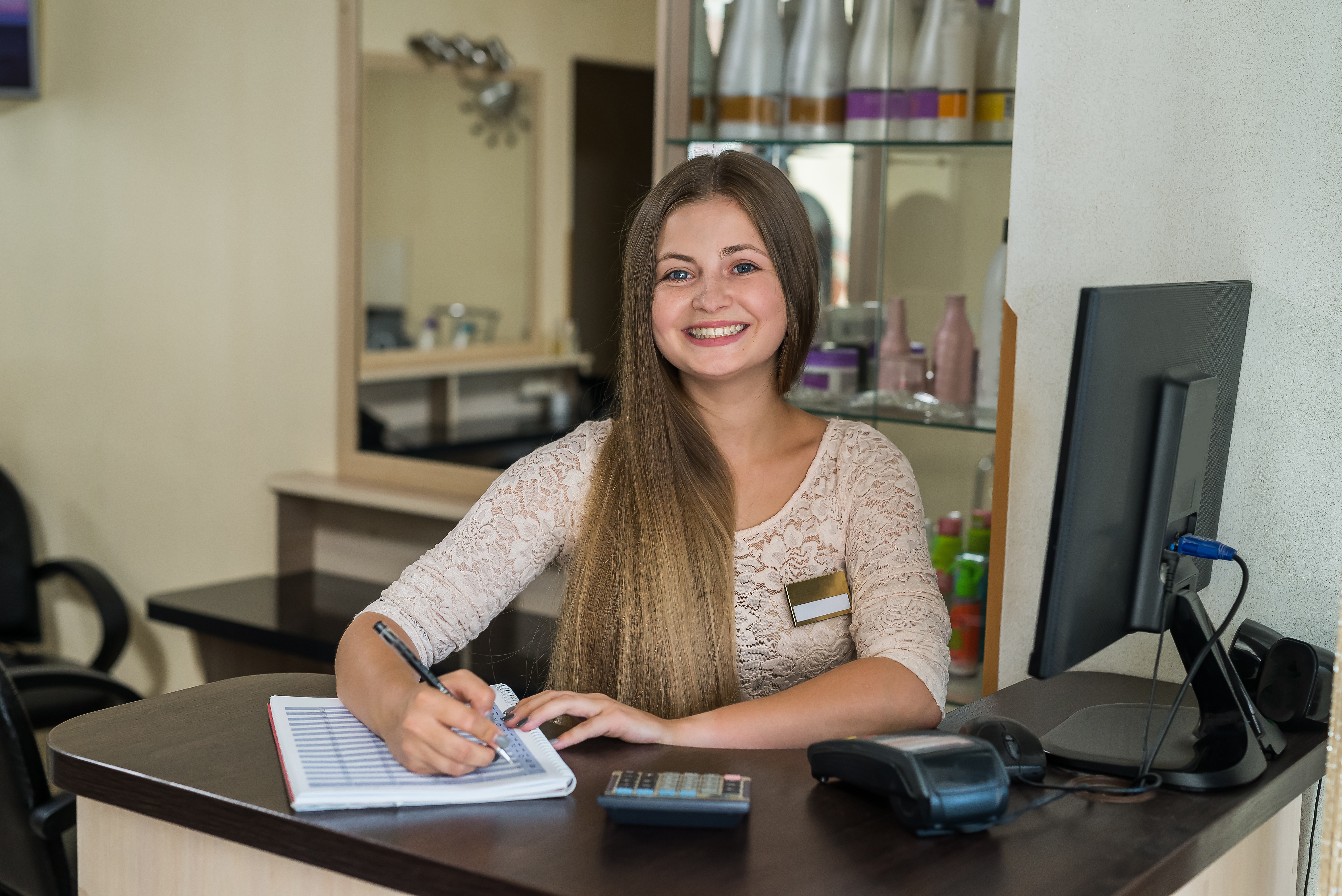 Beauty salon reception BeautyandHairdressing