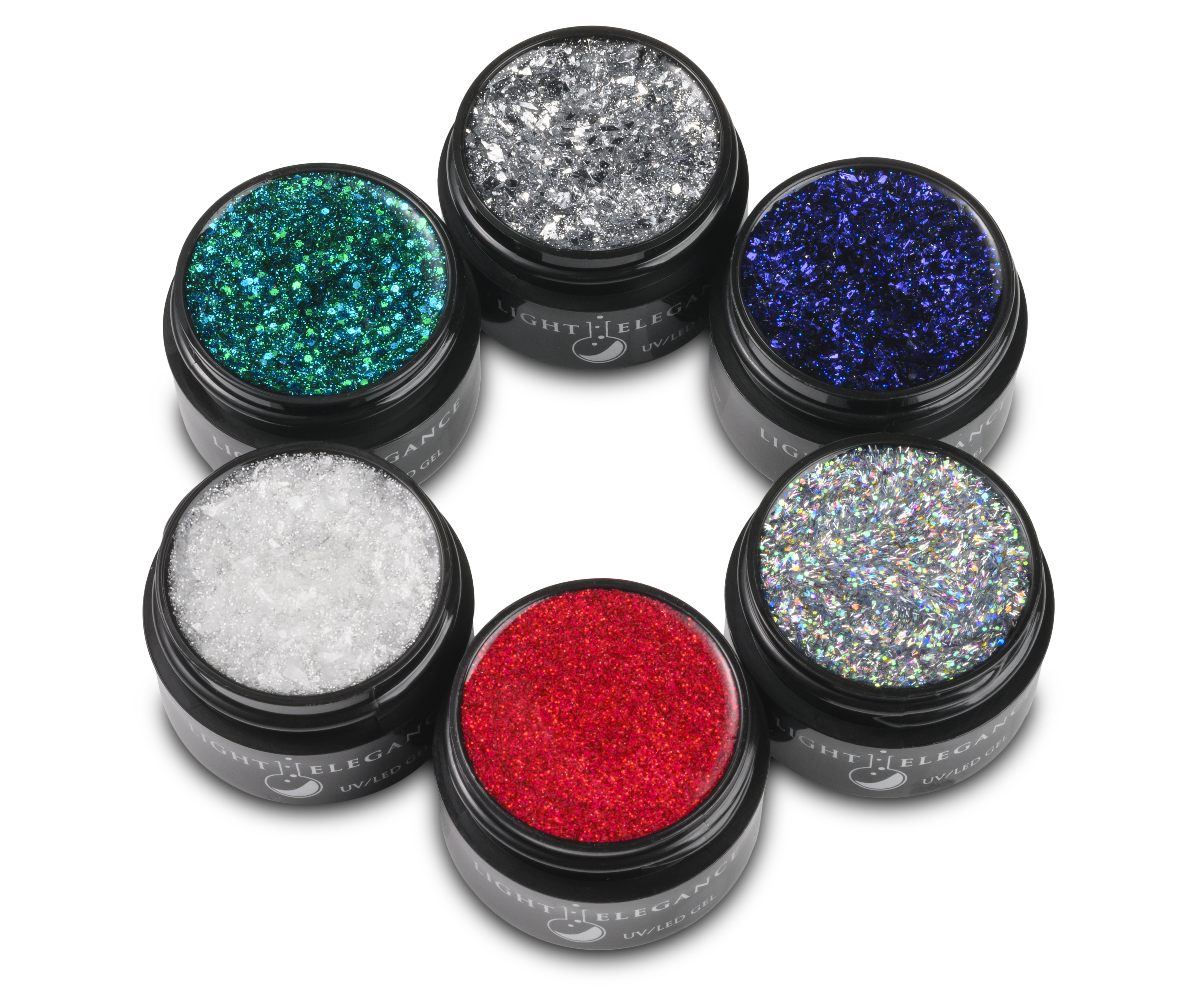 Light Elegance Champagne & Caviar Glitter Gels