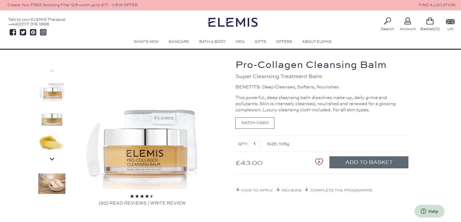 elemis uk website
