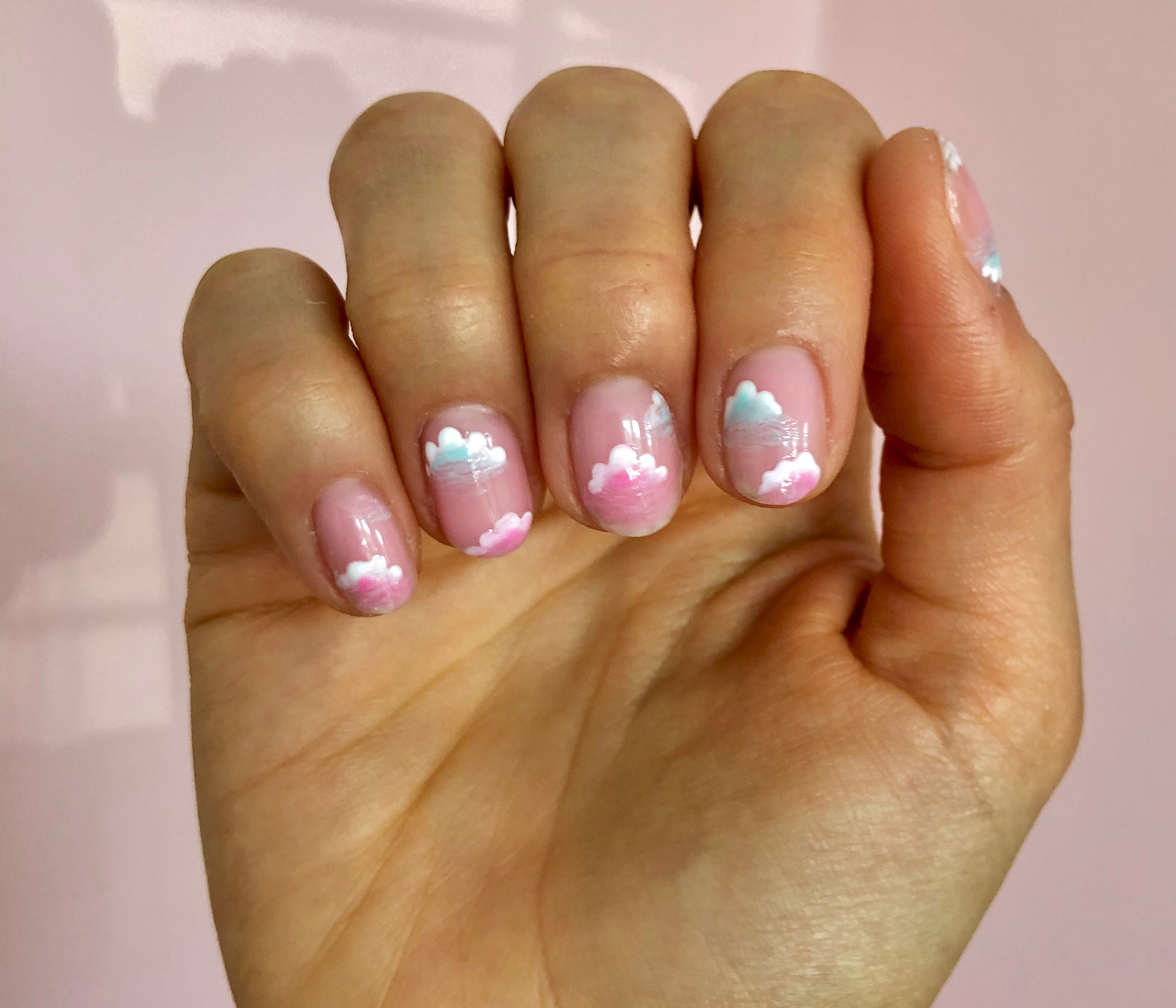 Nail Art Step by Step Dreaming of Pink Clouds