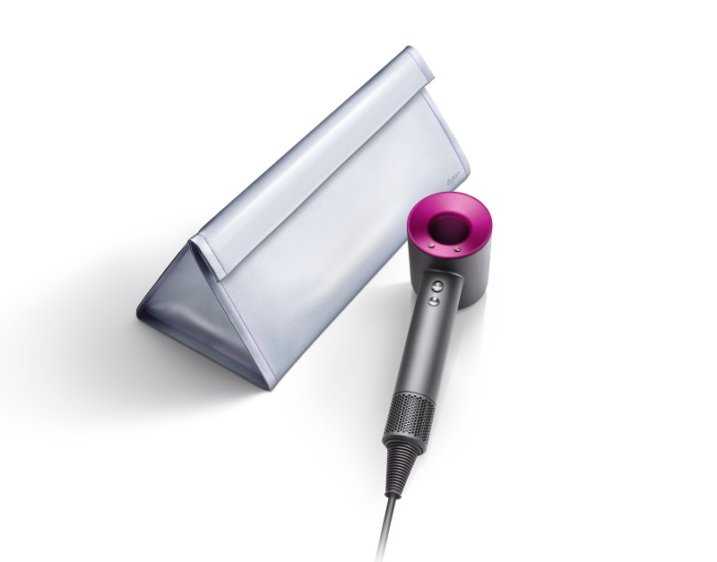 Dyson Supersonic hair dryer iron-fuchsia with platinum bag