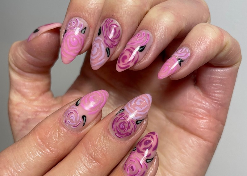 DIY rainbow nail art for short nails