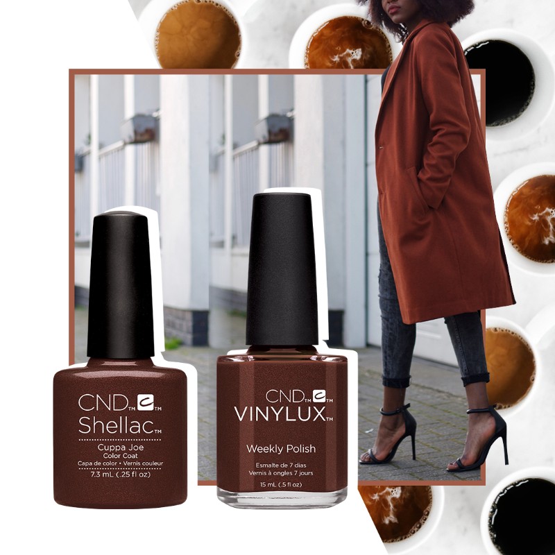 CND Shellac / CND Vinylux Cuppa Joe